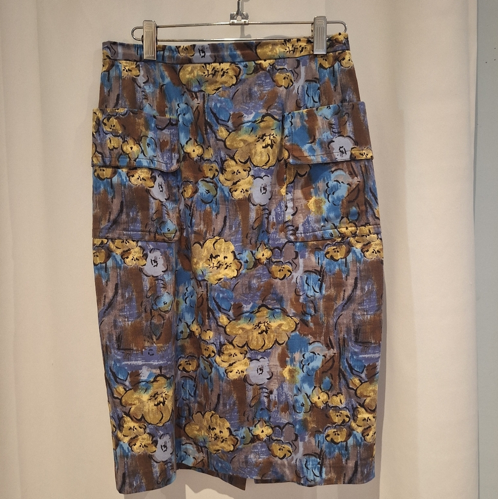 Plenty By Tracy Reese Tapestry Style Floral Print Skirt Size 8